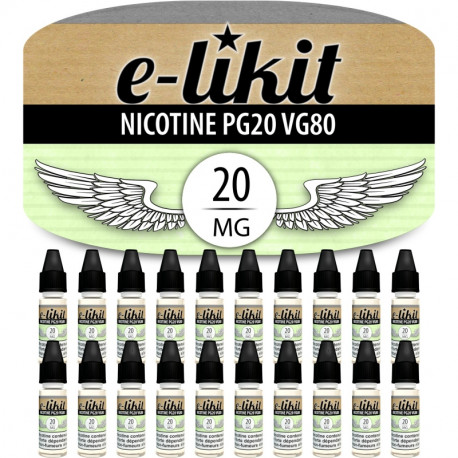 Lot de 20 x Nicotine 20 mg - PG20 VG80