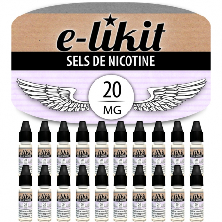 Lot de 20 x Sels de nicotine 20 mg - PG50 VG50